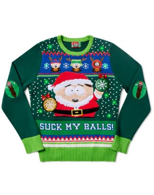Light-Up Suck My Balls Christmas Sweater - South Park