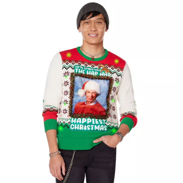 Light Up Clark Griswold Happiest Ugly Christmas Sweater National Lampoon s Christmas Vacation Spirithalloween