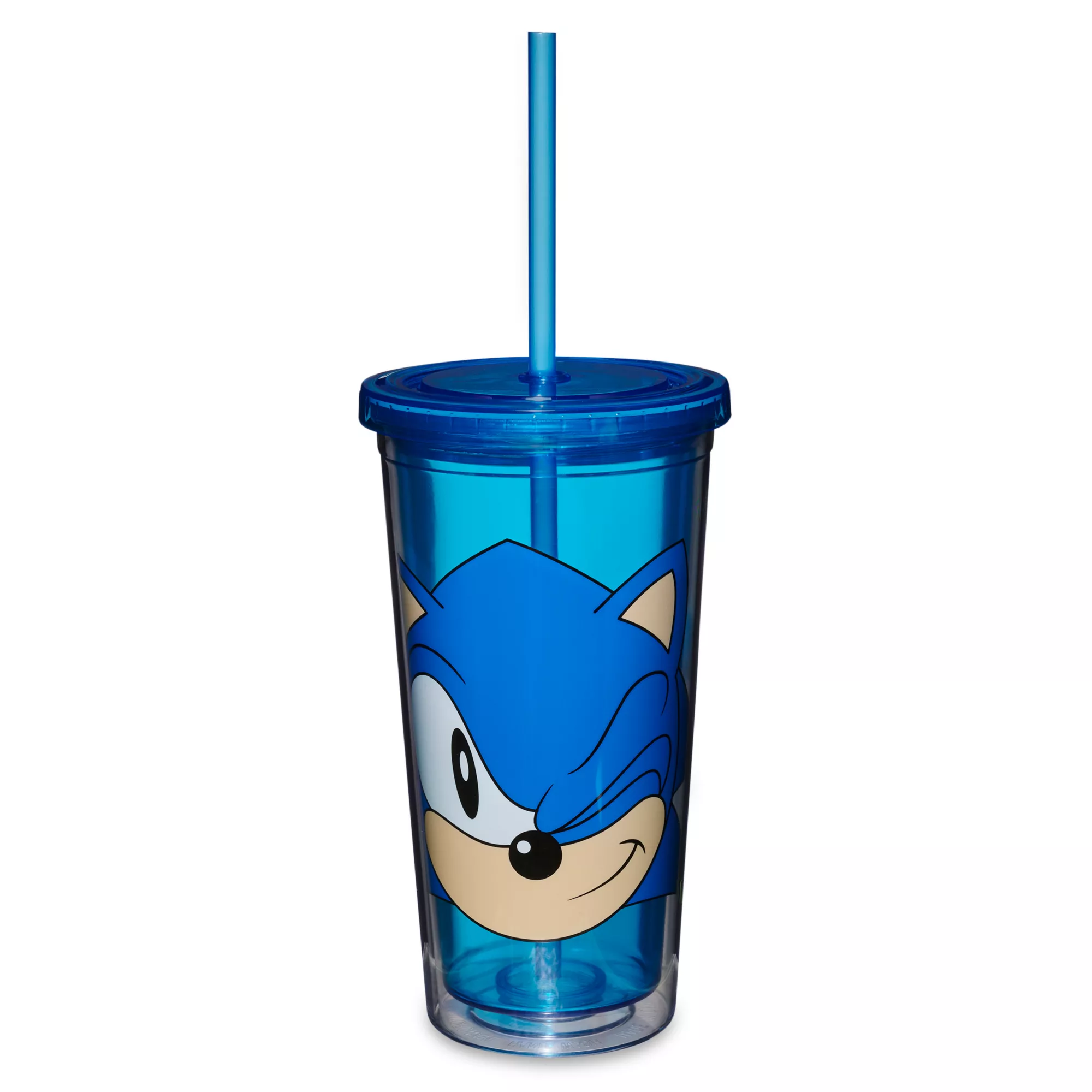 Winking Sonic Cup with Straw 20 oz. - Sonic the Hedgehog at Spencer's