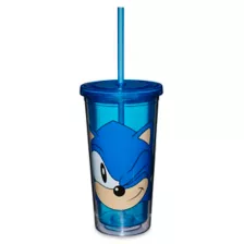 Winking Sonic Cup with Straw 20 oz. - Sonic the Hedgehog at Spencer's