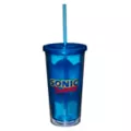 Winking Sonic Cup with Straw 20 oz. - Sonic the Hedgehog at Spencer's