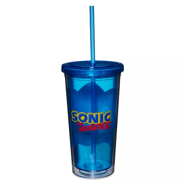 Winking Sonic Cup with Straw 20 oz. - Sonic the Hedgehog at Spencer's