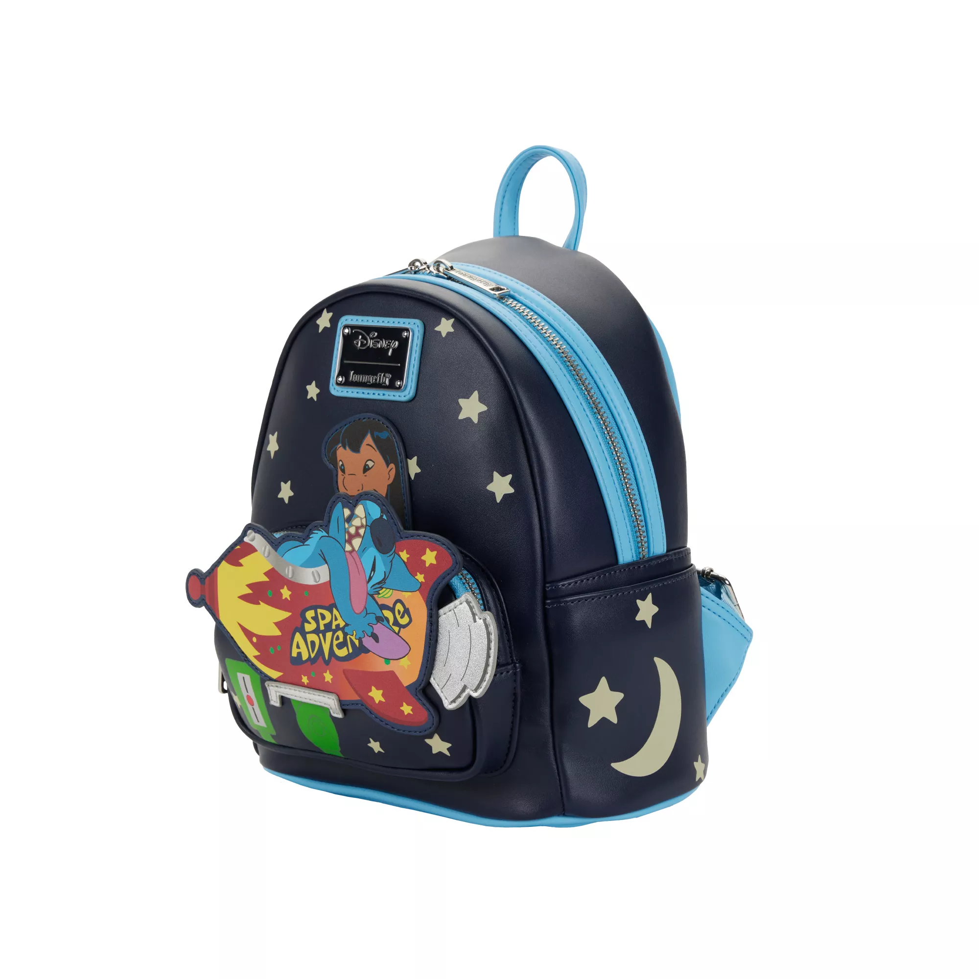 Loungefly Glow in the Dark Space Adventure Mini Backpack - Lilo & Stitch at Spencer's