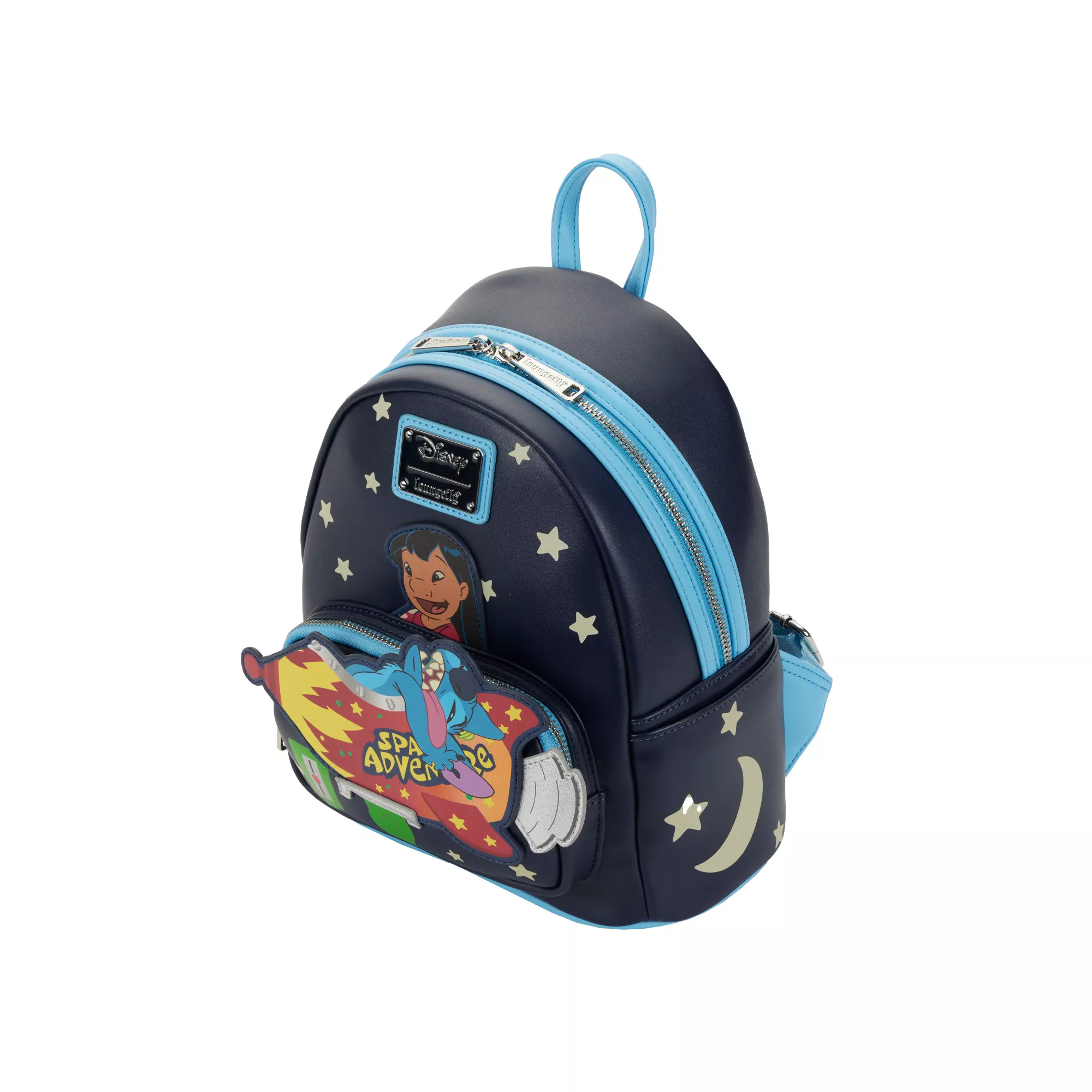 Loungefly Glow in the Dark Space Adventure Mini Backpack - Lilo & Stitch at Spencer's