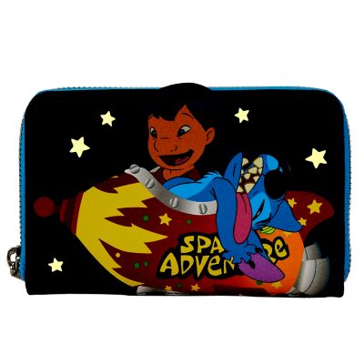 Loungefly Glow in the Dark Space Adventure Zip Wallet - Lilo & Stitch