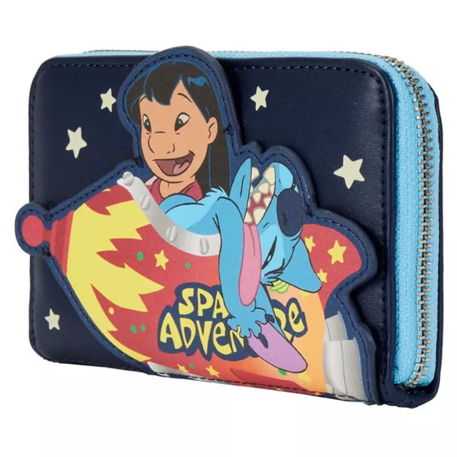 Loungefly Glow in the Dark Space Adventure Zip Wallet - Lilo & Stitch at Spencer's