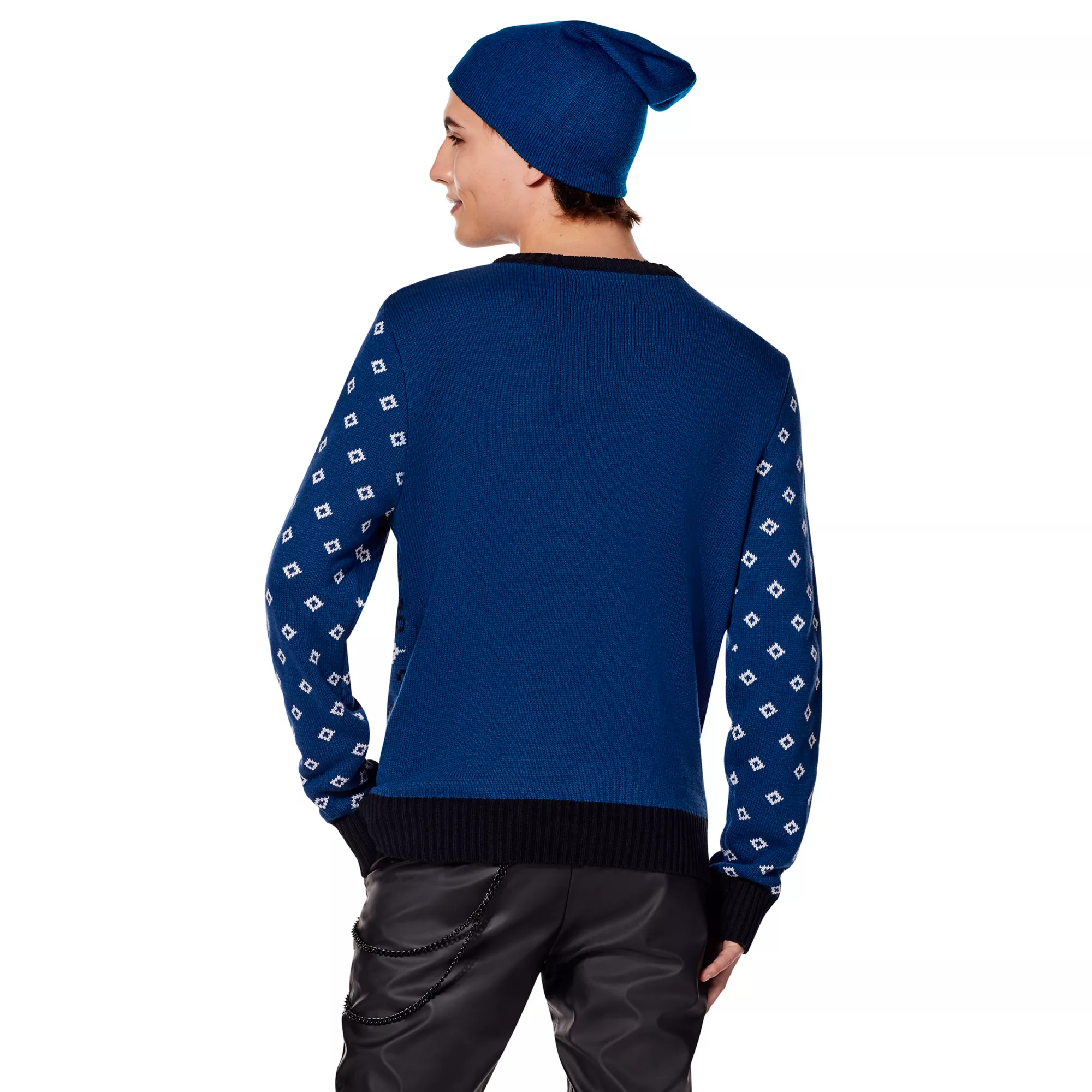 Light-Up Ghost Face He Sees You Christmas Sweater at Spencer's