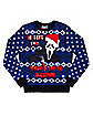 Light-Up He Sees You Ghost Face Ugly Christmas Sweater