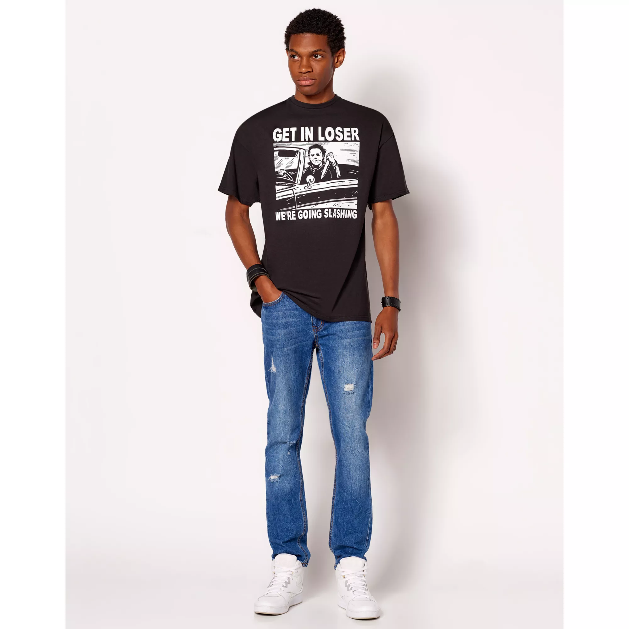 Going Slashing Michael Myers T Shirt - Halloween at Spencer's