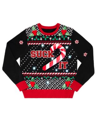 Light-Up Suck It Ugly Christmas Sweater