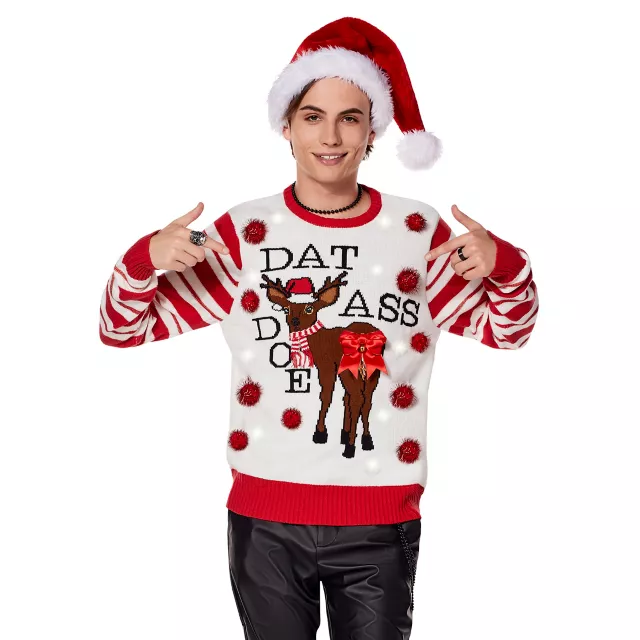 Light-Up Dat Ass Doe Christmas Sweater at Spencer's