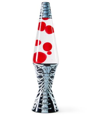 Black and White Ribcage Lava Lamp - 17 Inch 