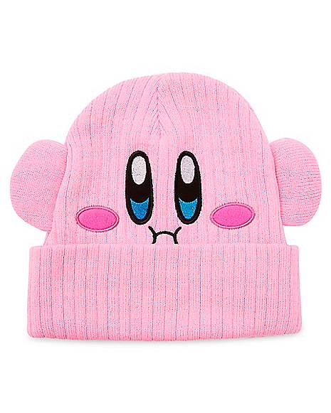 3D Kirby Face Cuff Beanie Hat - Nintendo - Spirithalloween.com