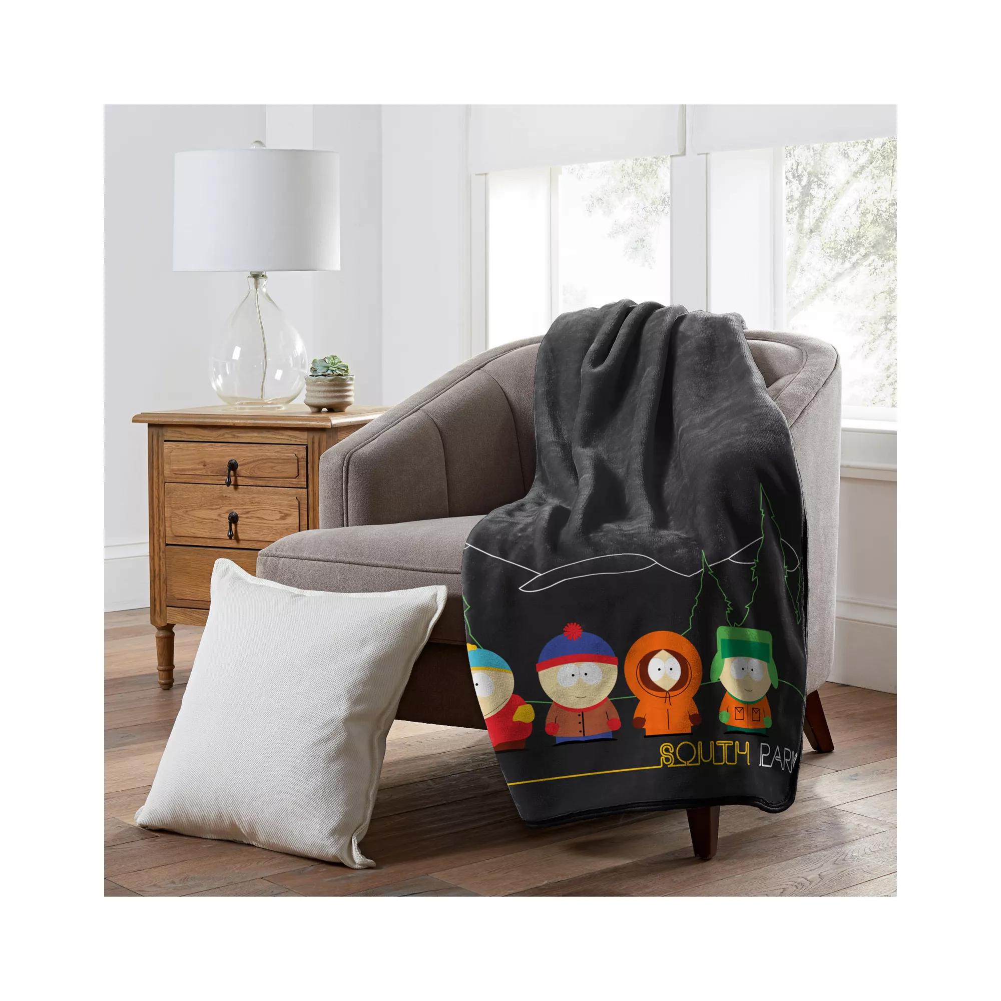 South Park Neon Boys Sherpa Fleece Blanket at Spencer's
