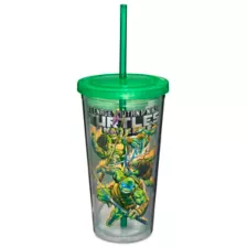 Teenage Mutant Ninja Turtles Attack Pose Cup with Straw - 20 oz. at Spencer's