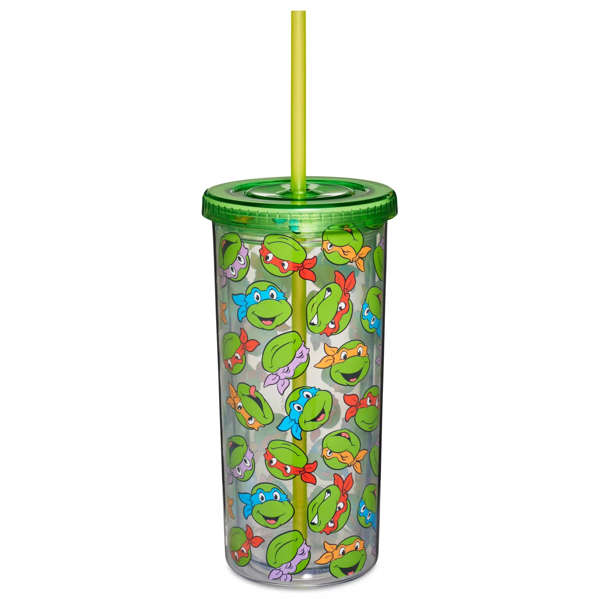 Classic Ninja Turtles Faces Cup with Straw 20 oz. - Teenage Mutant Ninja Turtles at Spencer's
