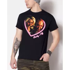 Heart Chucky and Tiffany T Shirt at Spencer's