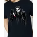 Ghost Face Middle Finger T Shirt at Spencer's