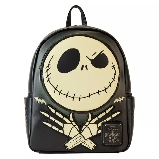 jack skeleton mini backpack Loungefly Exclusive Nightmare Before Christmas Angry Skellington - A Must-Have Disney Collector's Item for NBC Fans Show off your Disney fandom with this Nightmare Before Christmas Headless Jack Mini Jack Skellington Loungefly Skull Backpack