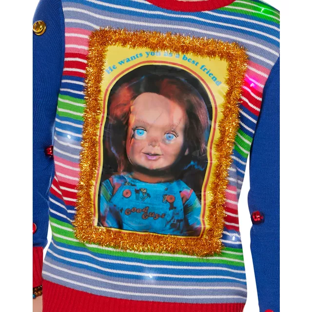 Chucky christmas sweater hotsell