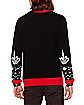 Light-Up Skull and Candy Canes Christmas Sweater