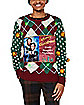 Light-Up Merry Christmas Dragon and Nighthawk Christmas Sweater - Step Brothers