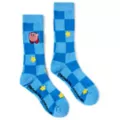 Blue Checkered Kirby Star Crew Socks at Spencer's