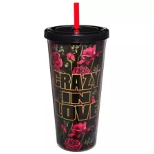 Crazy In Love Chucky and Tiffany Cup with Straw - 20 oz. at Spencer's