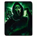 Green Ghost Face Fleece Blanket at Spencer's