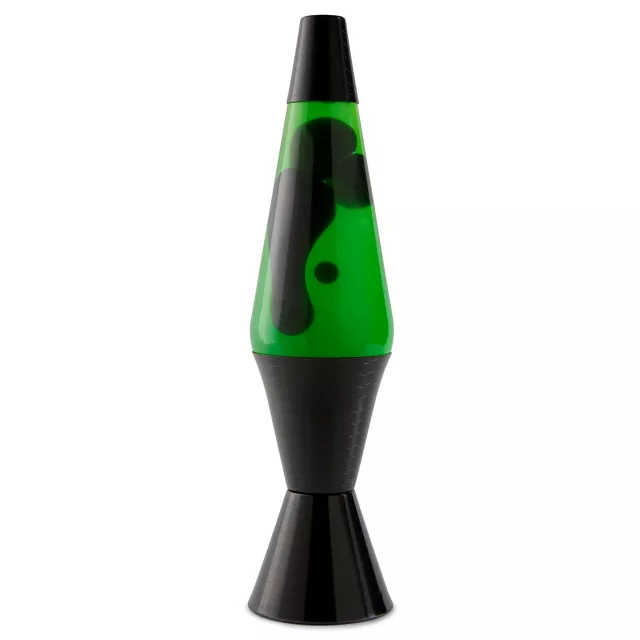 17 Inch Black and Green Diamond Debossed Lava Lamp at Spencer's