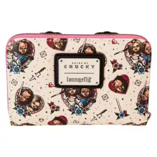 Loungefly Chucky and Tiffany Heart Zip Wallet - Bride of Chucky at Spencer's
