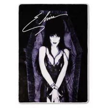 Elvira Purple Coffin Fleece Blanket at Spencer's