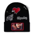 Chucky and Tiffany Hardware Cuff Beanie Hat at Spencer's