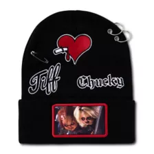 Chucky and Tiffany Hardware Cuff Beanie Hat at Spencer's