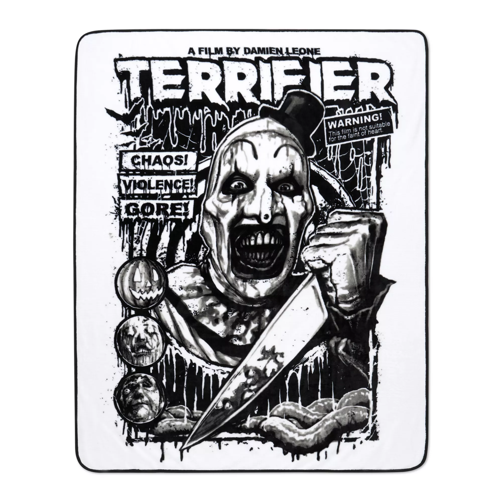 Art the Clown Chaos Fleece Blanket - Terrifier at Spencer's