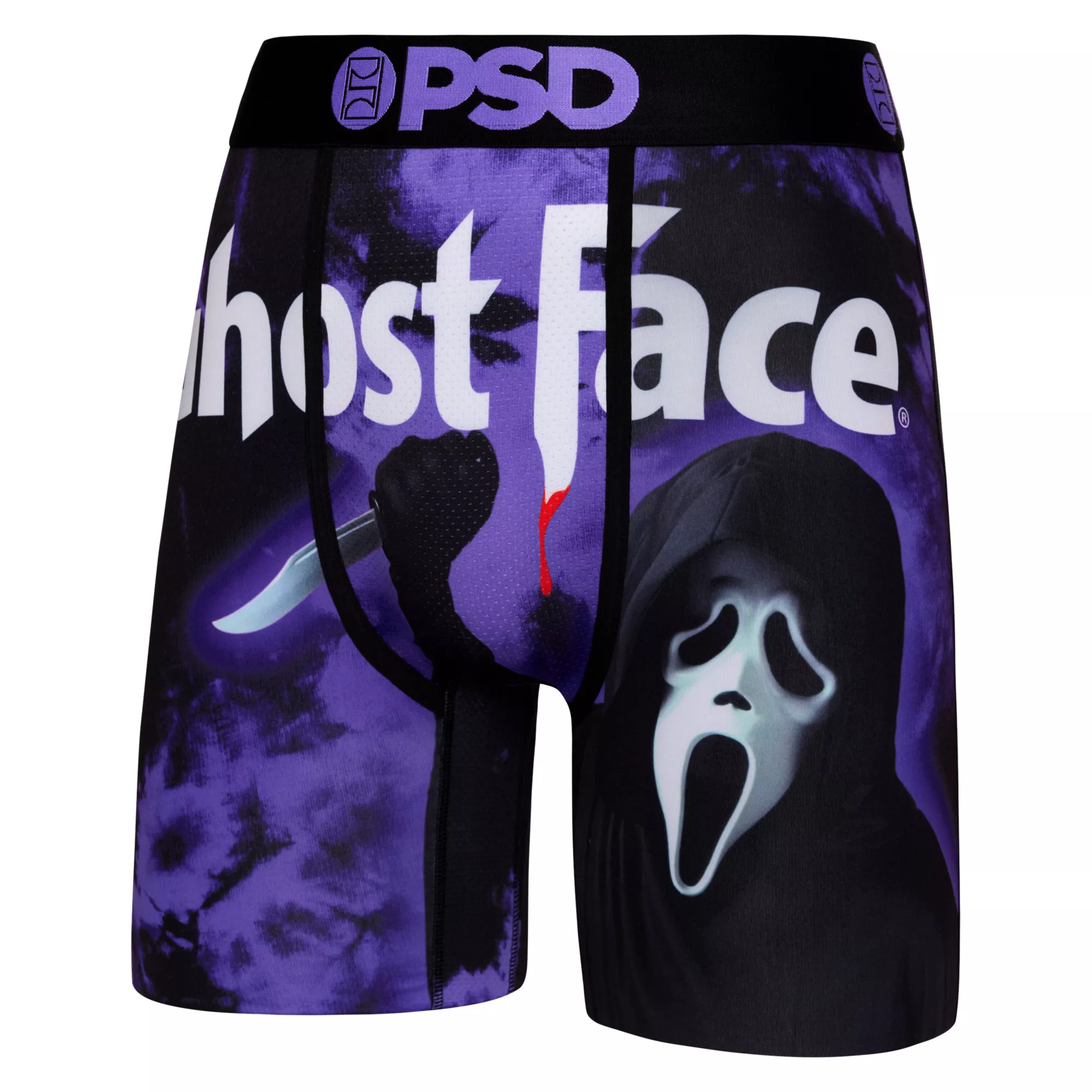 Purple PSD Ghost Face Boxers at Spencer's