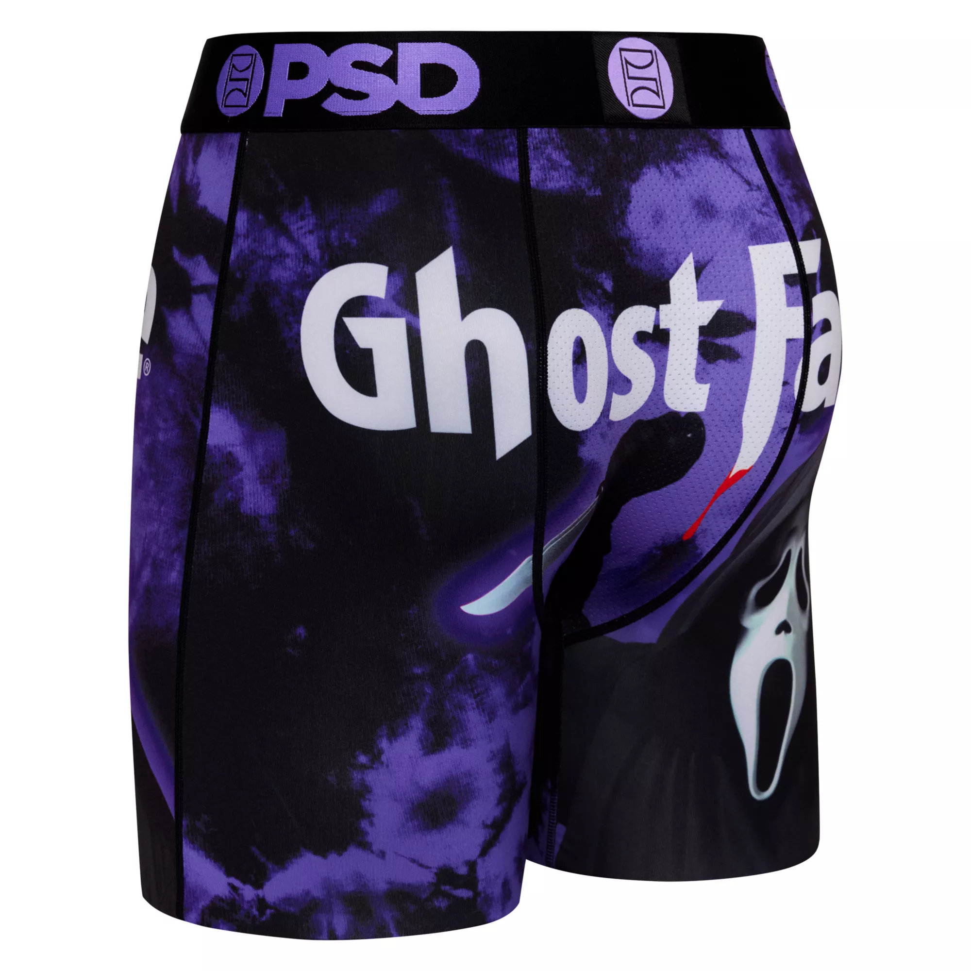 Purple PSD Ghost Face Boxers at Spencer's