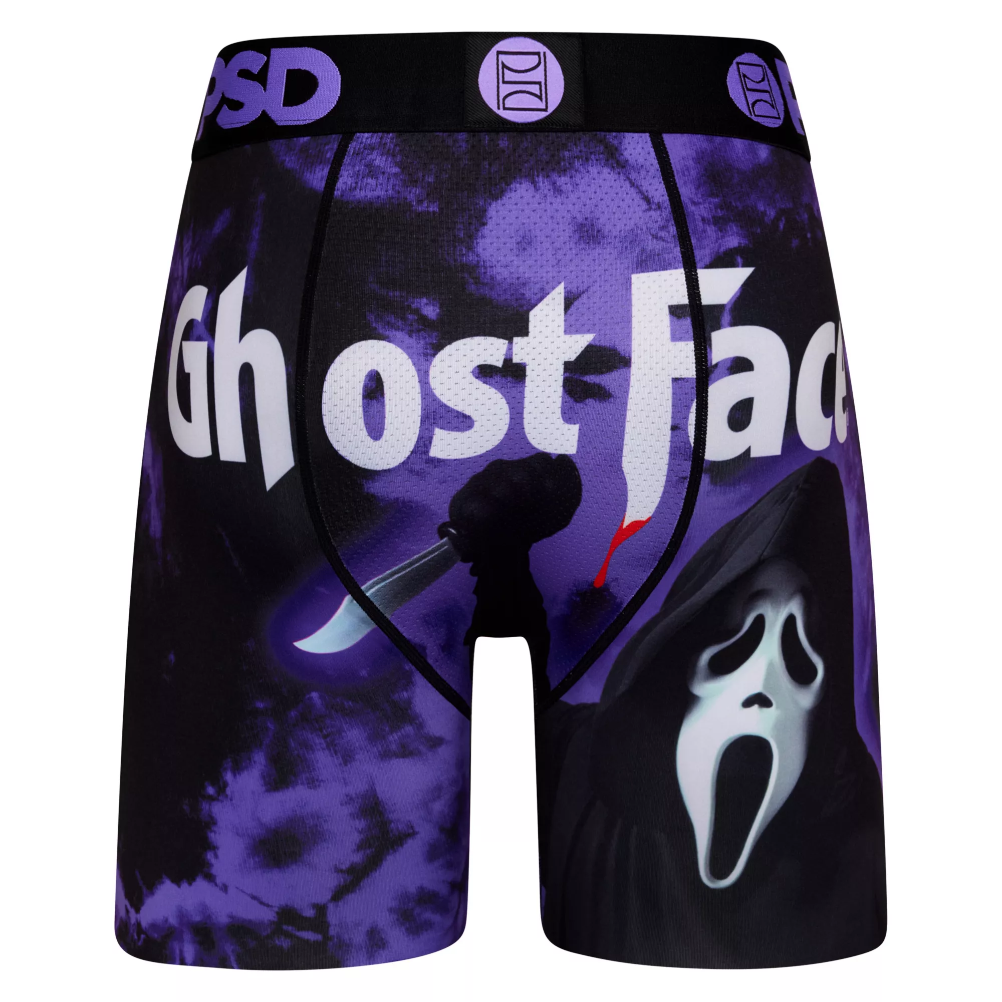 Purple PSD Ghost Face Boxers at Spencer's