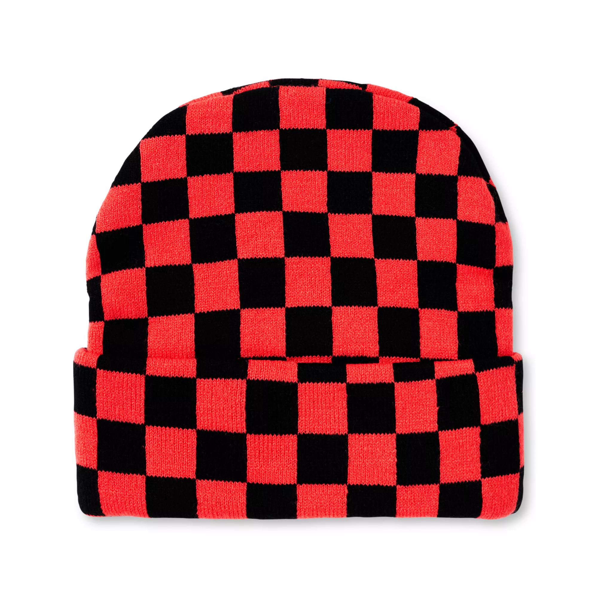 Black and Red Checker Gengar Cuff Beanie Hat - Pokémon at Spencer's