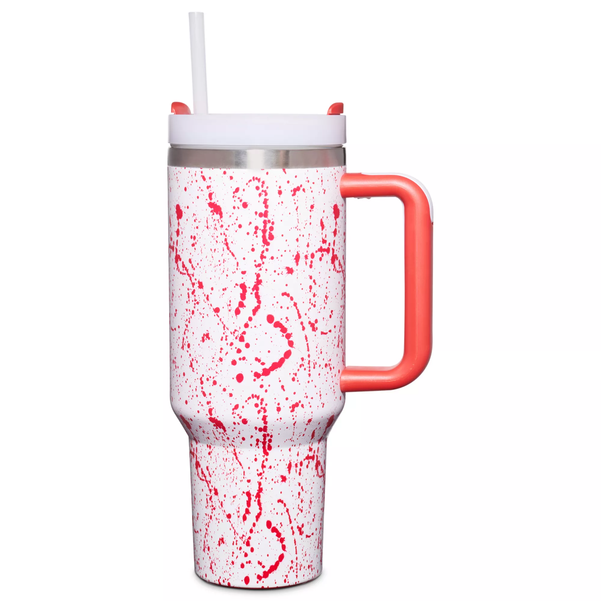 Blood Splatter Travel Tumbler with Straw - 40 oz. at Spencer's