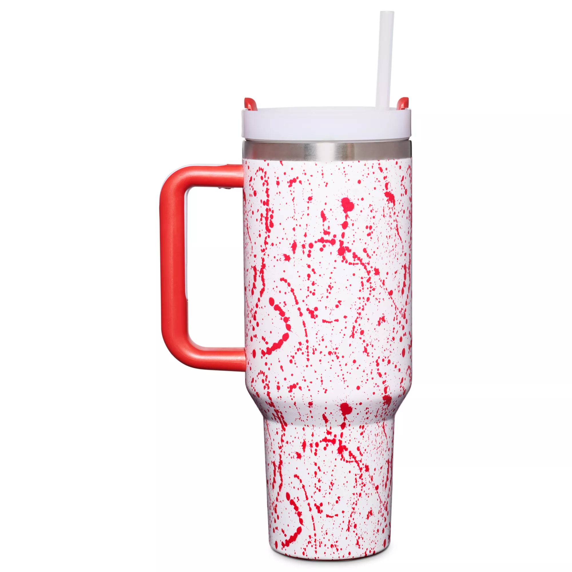 Blood Splatter Travel Tumbler with Straw - 40 oz. at Spencer's