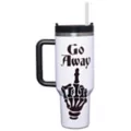 Go Away Middle Finger Travel Tumbler with Straw - 40 oz. at Spencer's