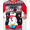 Light-Up Snowballs Deep Ugly Christmas Sweater at Spencer's