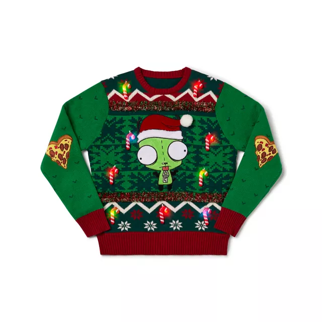 Light Up GIR Christmas Sweater Invader Zim Spirithalloween
