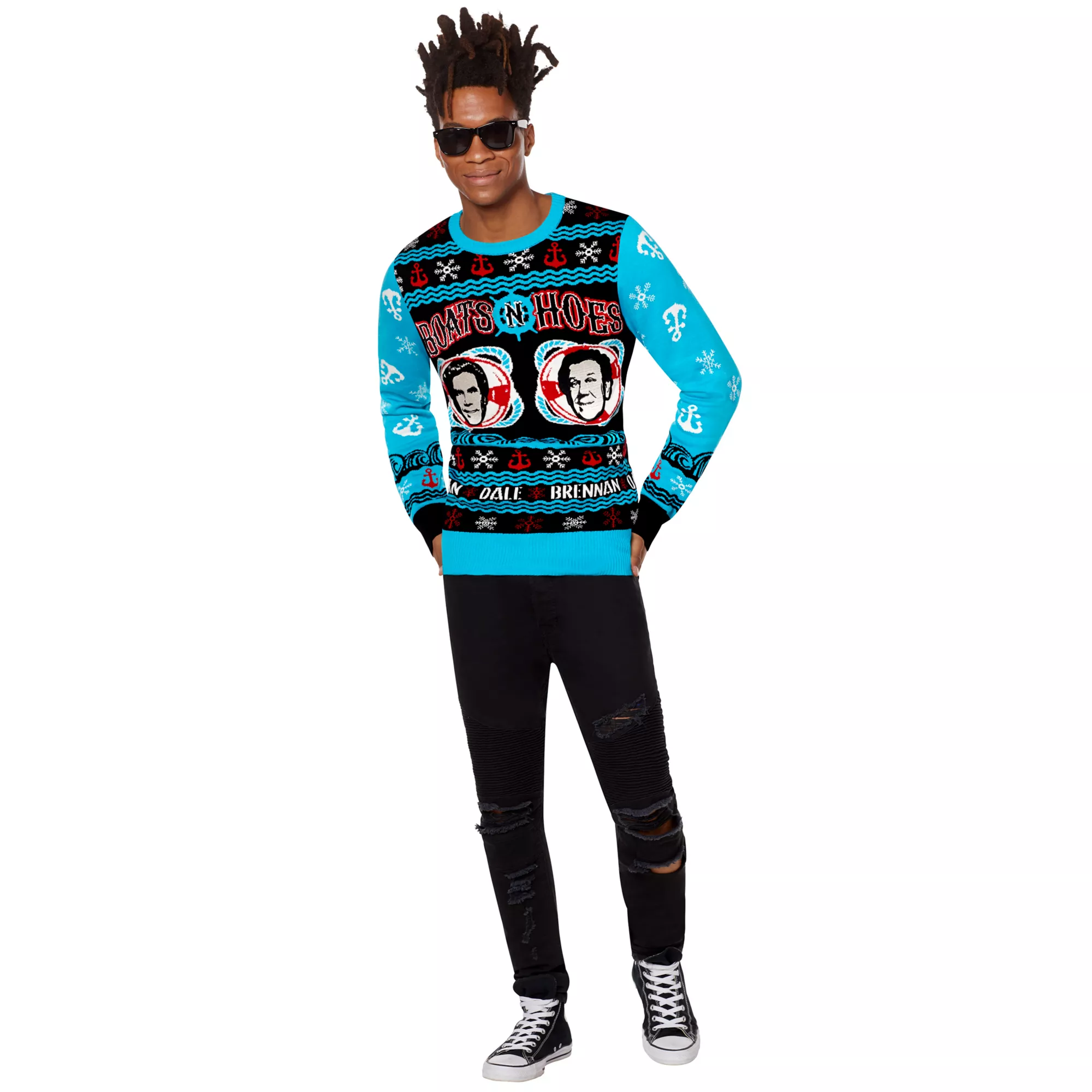 Light-Up Boats 'N Hoes Ugly Christmas Sweater - Step Brothers at Spencer's