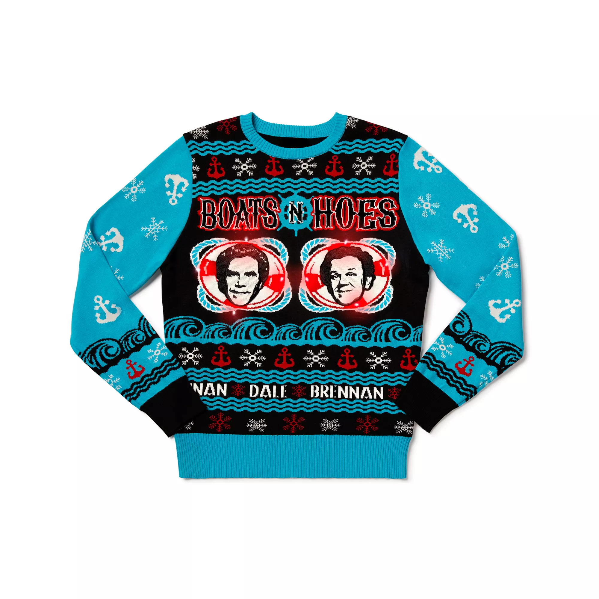 Light-Up Boats 'N Hoes Ugly Christmas Sweater - Step Brothers at Spencer's