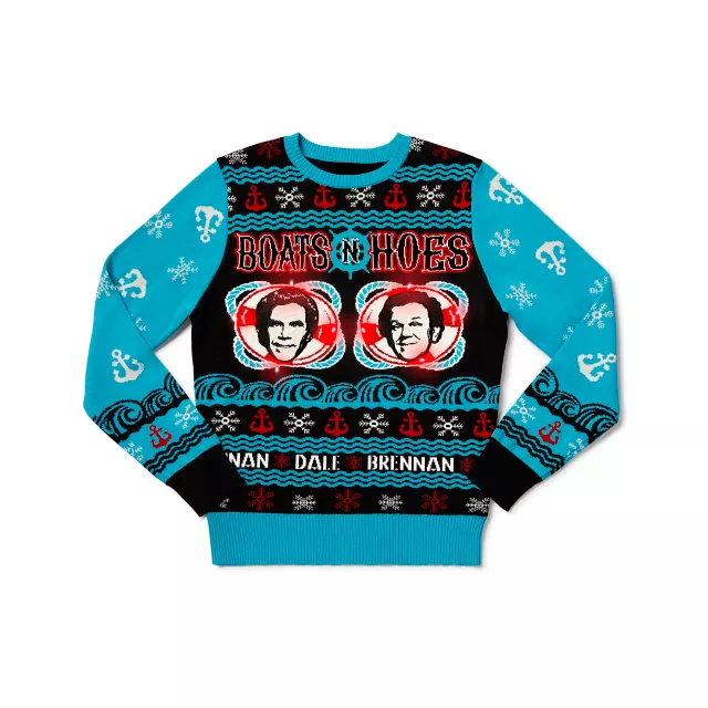 Light-Up Boats 'N Hoes Ugly Christmas Sweater - Step Brothers at Spencer's