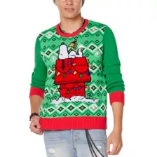 Light-Up Snoopy Dog House Ugly Christmas Sweater - Peanuts at Spencer's
