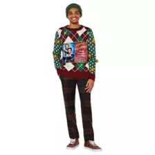 Light-Up Merry Christmas Dragon and Nighthawk Christmas Sweater - Step Brothers at Spencer's