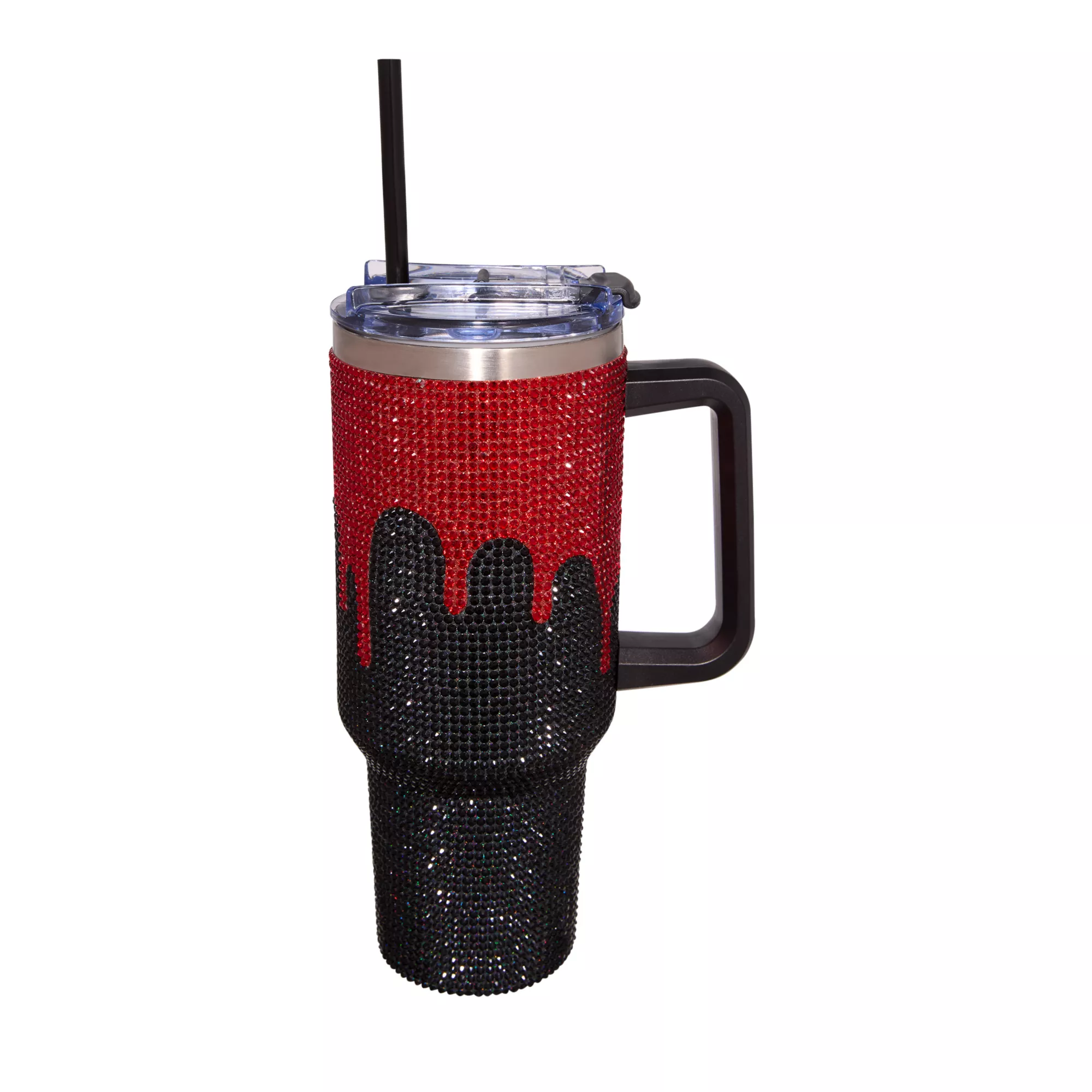 Blood Drip Rhinestone Travel Tumbler with Straw - 40 oz. at Spencer's